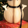 SEVOBAL Tree Ornaments Handmade Vividly Paper Snowman, Sustainable Festive Decor for Christmas and Holiday Displays, White, 6"*6"*9.75" - 4 of 4