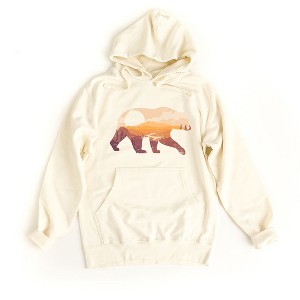 Simply Sage Market Women's Graphic Hoodie Bear Sunset Valley - 1 of 2