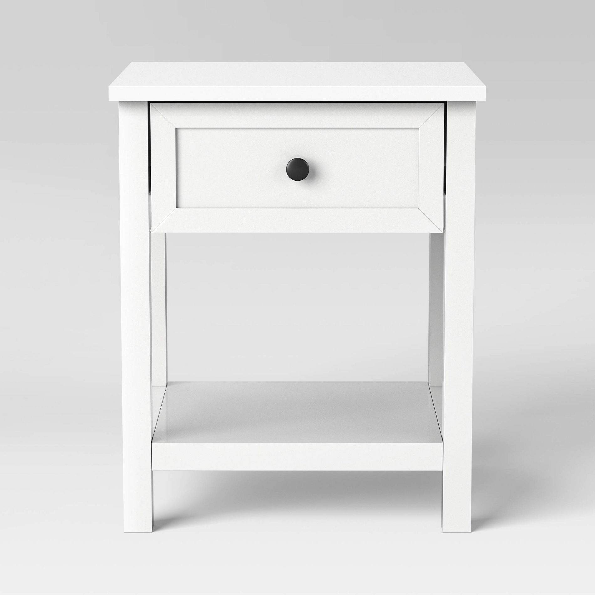 Traditional Side Table  with Storage Drawer Classic White - Room Essentials™