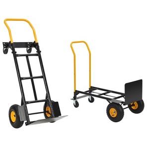2-in-1 Stair Climbing Dolly, Heavy Duty Convertible Hand Truck, 800 LB Capacity for Warehouse, Office, Grocery, Industrial - 1 of 4