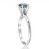 Pompeii3 1 1/2ct Blue Diamond Solitaire Engagement Ring 14K White Gold - 2 of 4