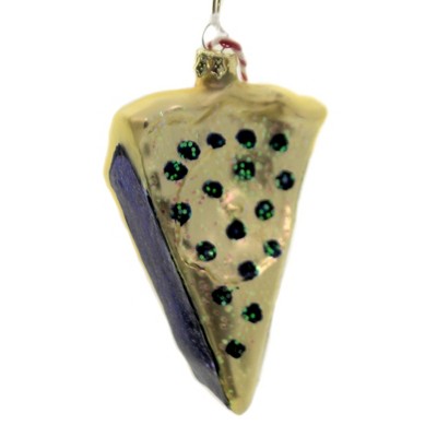 Holiday Ornaments 3.75" Homestyle Pie Slice Crust Blueberry Fruit  -  Tree Ornaments