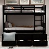 Streamdale Twin Bunk Bed With Ladder, Safety Rail, Twin Trundle Bed With 3 Drawers For Teens Bedroom - 2 of 4