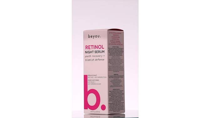 Beyou. Retinol Anti Aging Face Serum, Youth Recover + Blemish Defense, Sensitive Skin Friendly - 0.6 fl oz, 2 of 11, play video