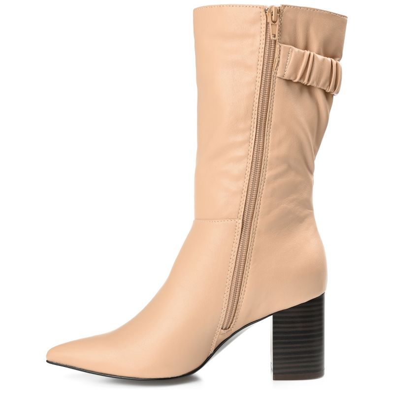 Journee Collection Womens Wilo Tru Comfort Foam Stacked Heel Mid Calf Boots, 3 of 11