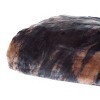 Wolf Weighted Blanket - Plush Thick 8lb Faux Mink Queen Throw Blanket with Printed Pair of Wolves Face for Couch, Sofa, or Bed by Lavish Home (Brown) - 3 of 4