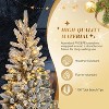 VINGLI 7ft Pre-lit Flocked Pencil Christmas Tree, 400 Warm White LED Lights, 1100 Tips, 8 Modes, PE PVC for Home Office Party - 2 of 4