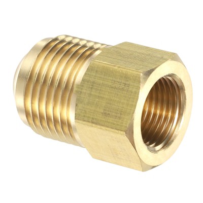 Unique Bargains Fit Air Gas Line Refrigeration Brass SAE 45 Degree Flare Plumbing Connectors