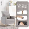Faux-Shearling Accent Chair with Pillow, Modern Comfy Armchair with Ergonomic Backrest and Padded Armrests - 4 of 4