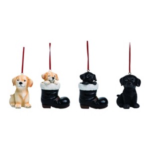 Transpac Resin Dog Ornament Set of 4 Christmas Home Decorations - 1 of 1