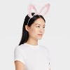 Easter Ruffled with Pearls Bunny Ear Headband - Pink: Fashion Accessory for All Hair Types, Open Closure - 2 of 3
