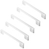 Cauldham Solid Kitchen Cabinet Pulls Handles (6-5/16" Hole Centers) - Modern Thin Profile Drawer/Door Hardware - Style M255 - Polished Chrome - 3 of 4