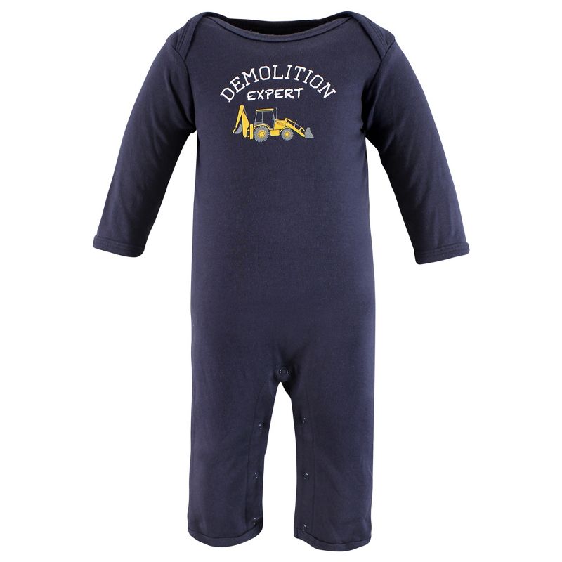 Hudson Baby Infant Boys Cotton Coveralls, Construction, 4 of 6