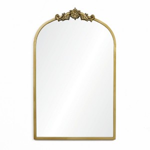 LuxenHome Gold Frame Arch 31.5-Inch Tall Wall Accent Mirror - 1 of 4