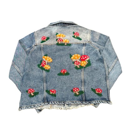 Women's Wo Mushroom Denim Jacket - TIANA