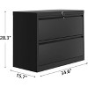 2-Drawer File Cabinet with Lock, Metal Lateral Filing Cabinets for Letter/Legal Size Documents,  for Home Office | Requires Assembly, Black - 2 of 4