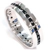 Pompeii3 Mens 1 1/4ct Channel Set Black Diamond Eternity Ring Wedding Band 10K White Gold - 2 of 4