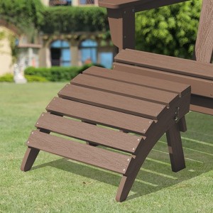 Hyleory HDPE Foldable Outdoor Folding Ottoman Patio Footrest for Adirondack Chairs - 1 of 4