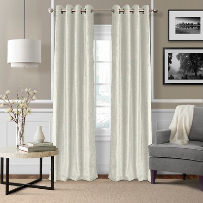 Victoria Velvet Room Darkening Window Curtain Panel - Elrene Home Fashions
