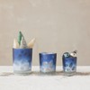 Storied Home Laser Etched Glass Votive Holder with Pinecones, Matte Blue and Silver Finish - 2 of 2