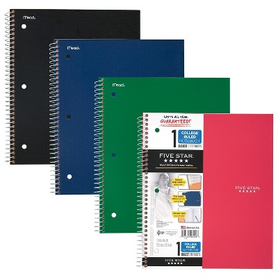 Five Star 1-Subject Notebook 8.5" x 11" College Ruled 100 Sheets 256511