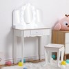Kids Vanity Set with 3 Mirrors and Drawer - 2 of 4