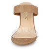 Allegra K Women's Dual Clear Strap Block Heels Slides Sandals - 3 of 4