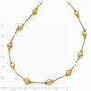 Black Bow Jewelry Multi Finish 6mm Bead Station Necklace in 14k Yellow Gold, 17 Inch - 3 of 4