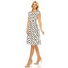Women's Solid And Print V-neck Skater Dress - 3 of 3