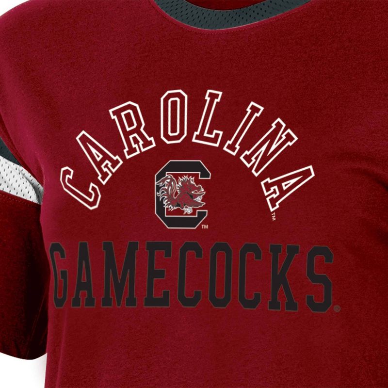 NCAA South Carolina Gamecocks Women&#39;s Short Sleeve Stripe T-Shirt, 3 of 4