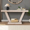KIGFTSOD 60'' Vintage Distressed Wood Entryway Bench - 2-Tier Solid Wood Veneer Storage Cabinet for Hallway, Living Room & Behind Sofa - 2 of 4