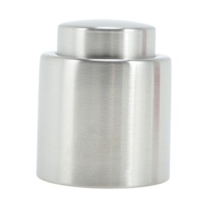 Unique Bargains Plain Wine Stopper Stainless Steel Silicone Silver Tone 5x 1.97"x1.69"x1.69" 1 Pc - 1 of 3