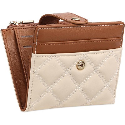 BEAFUP Small Wallets Women,PU Leather Bifold RFID Blocking Card Holder With Zipper Coin Pocket for Women