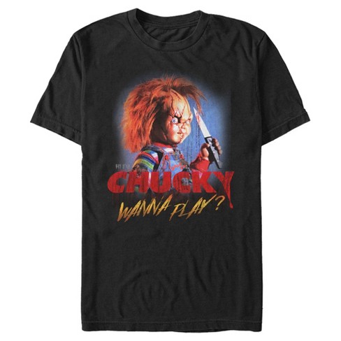 Men's Child's Play Wanna Play T-Shirt - Black - 2X Large