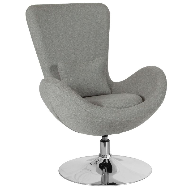 Flash Furniture Egg Series Side Reception Chair with Bowed Seat, 1 of 11