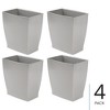 Small Rectangular Bathroom Trash Cans - Set of 4 - Gray - Made in USA - 2 of 4