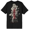 Batman Joker With Playing Cards Adult Black Crew Neck Short Sleeve T-shirt - 3 of 4