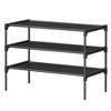 Shoe Rack for Hallway, 3-Tier Shoe Storage, Non-Woven Fabric Shelves, Space-Saving, Metal, Black - 2 of 4