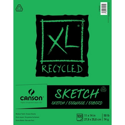 Canson XL Recycled Sketch Paper Pad 11"X14"-100 Sheets