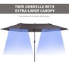 NicBex 15FT Large Double-Sided Patio Umbrella,Oversized Outdoor Market Umbrella,Patio Umbrella with Crank & Vents for Pool & Deck - 4 of 4