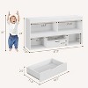 2-Tier Kids Bookshelf & Toy Organizer with 5 Cubbies + 1 Drawer, White for Playroom/Kids' Room - 2 of 4
