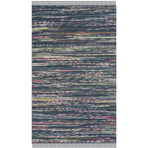 Safavieh Rag Rug Rug Collection RAR130Q - Black / Multi