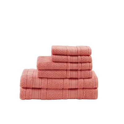 coral towel set