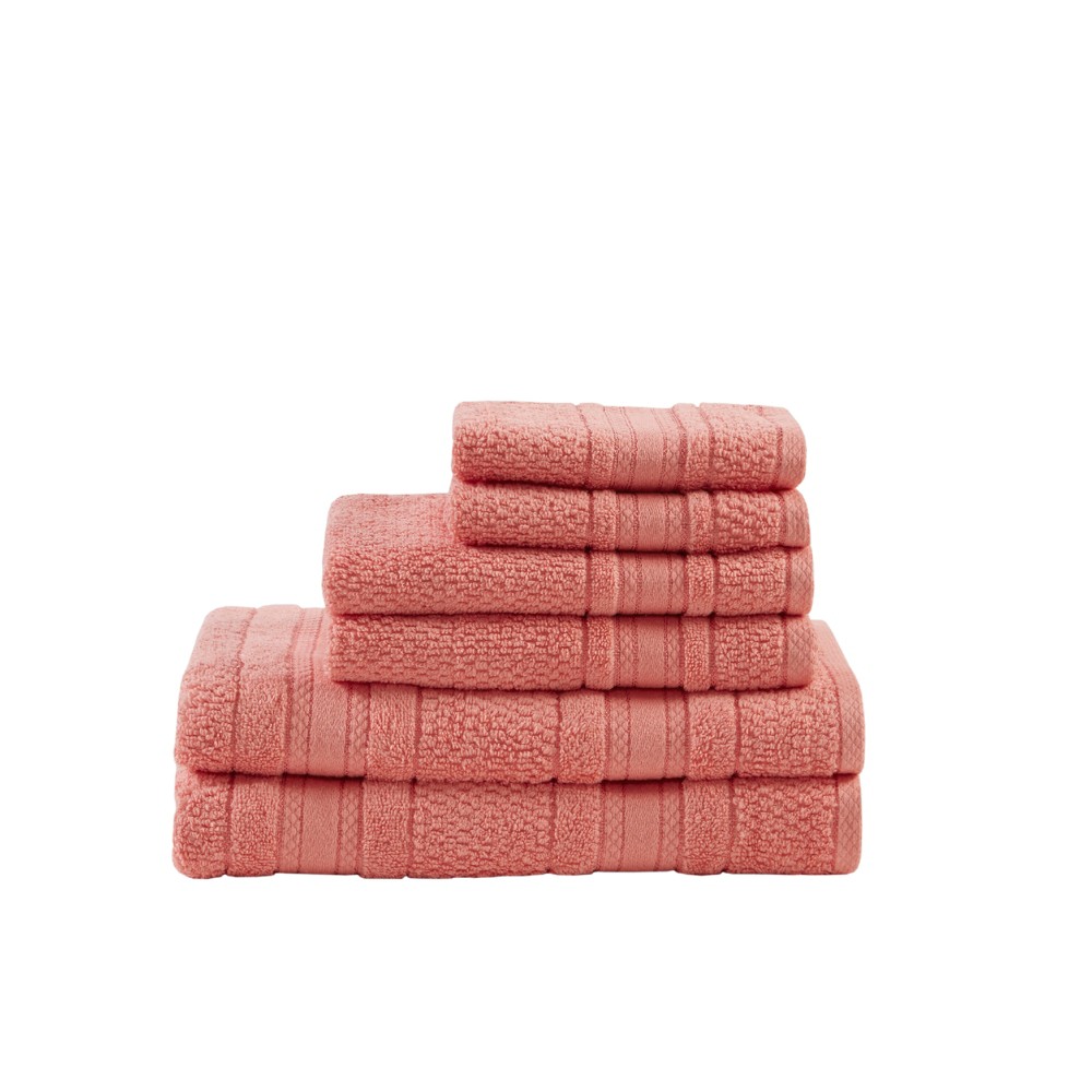 Photos - Towel 6pc Roman Super Soft Cotton Bath  Set Coral