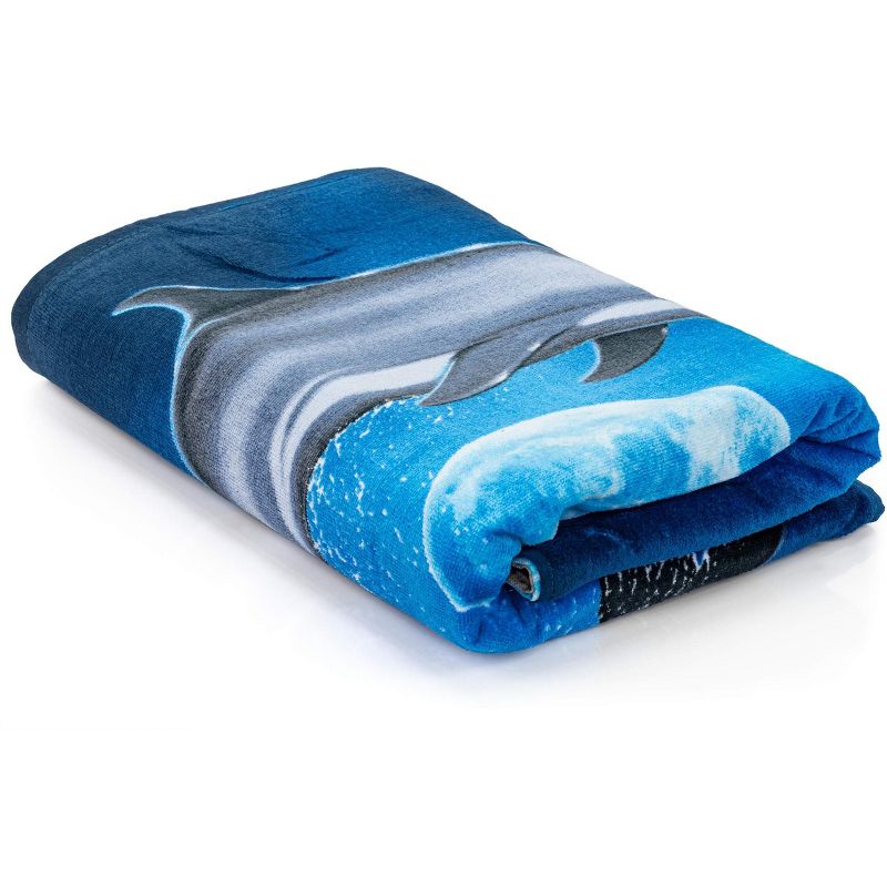 Dawhud Direct 30" x 60" Dolphin Beach Towel for Girls, 4 of 7