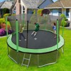 VisioGear Trampoline, Trampoline with Safety Enclosure Net, Trampoline with Basketball Hoop, Green, 180"*180"*106.32" - 4 of 4