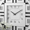 GlasFlength Wall Clocks Mirrored Timepiece Contemporary Decor Accent Piece Simple Elegant Design for Living Room, Silver, 23.6"*23.6"*1.5" - 4 of 4