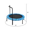 VisioGear Trampoline, Exercise Trampoline with Foam Handle, Round Bouncer for Kids, Blue, 48"*48"*35" - 2 of 4