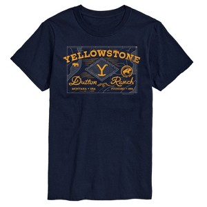 Men's - Yellowstone - Dutton Ranch Badge Short Sleeve Graphic T-Shirt - 1 of 4