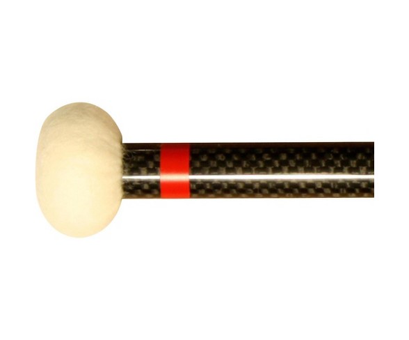 Black Swamp Percussion CF1 Carbon Fiber Timpani Mallets Hard (Red)